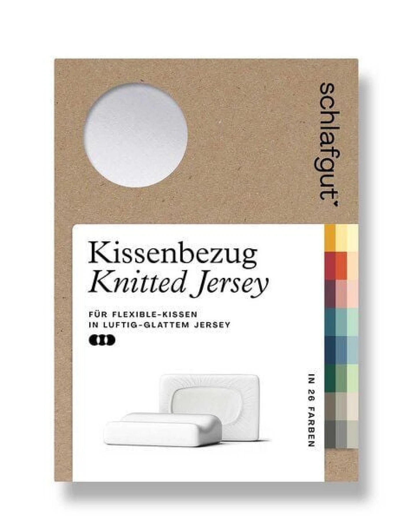 Schlafgut Nacken-/Gesundheitskissenbezug Knitted Jersey flexible - 95% Biobaumwolle, 5% Elasthan - uni – Ansicht 4