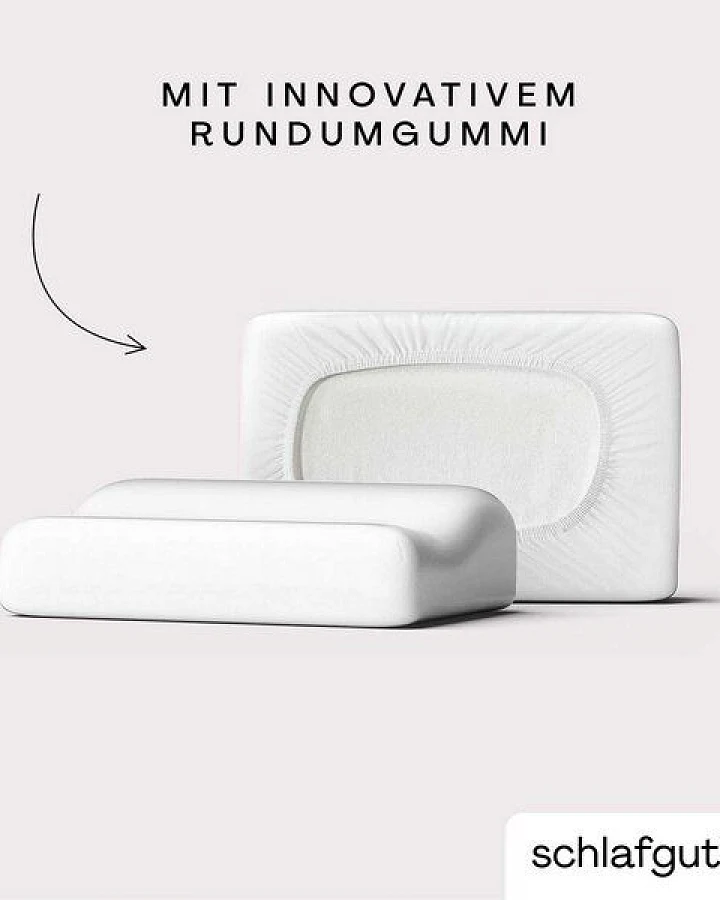 Schlafgut Nacken-/Gesundheitskissenbezug Knitted Jersey flexible - 95% Biobaumwolle, 5% Elasthan - uni