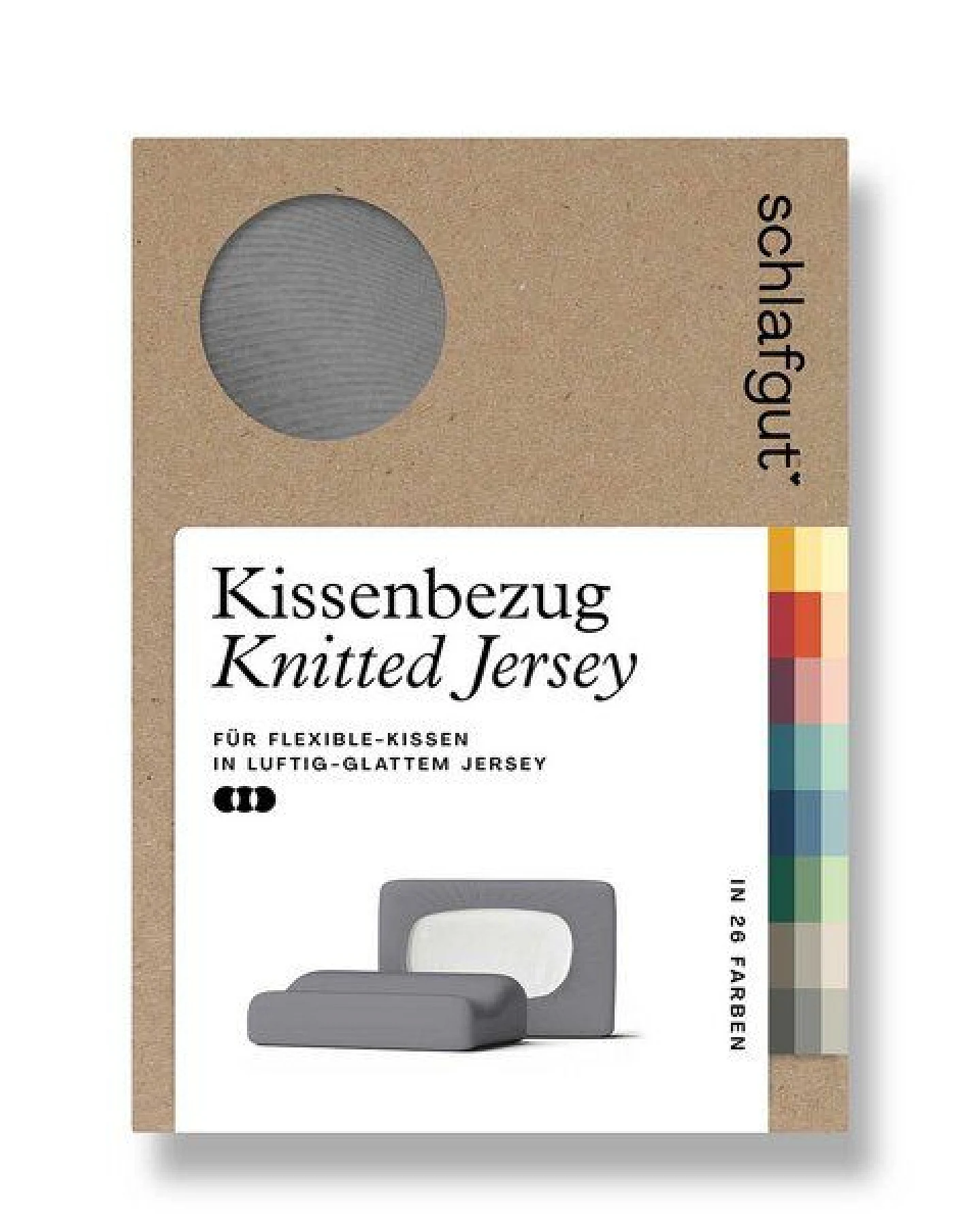 Schlafgut Nacken-/Gesundheitskissenbezug Knitted Jersey flexible - 95% Biobaumwolle, 5% Elasthan - uni – Ansicht 3
