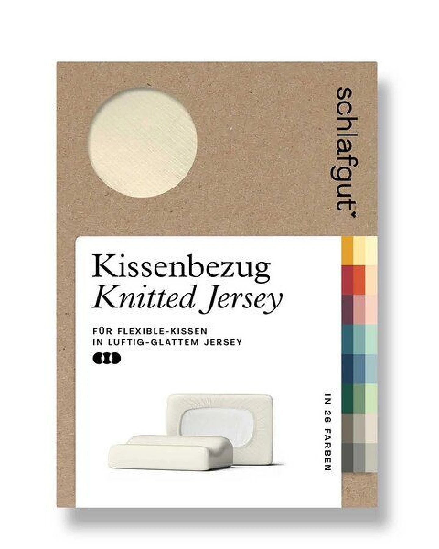 Schlafgut Nacken-/Gesundheitskissenbezug Knitted Jersey flexible - 95% Biobaumwolle, 5% Elasthan - uni – Ansicht 3