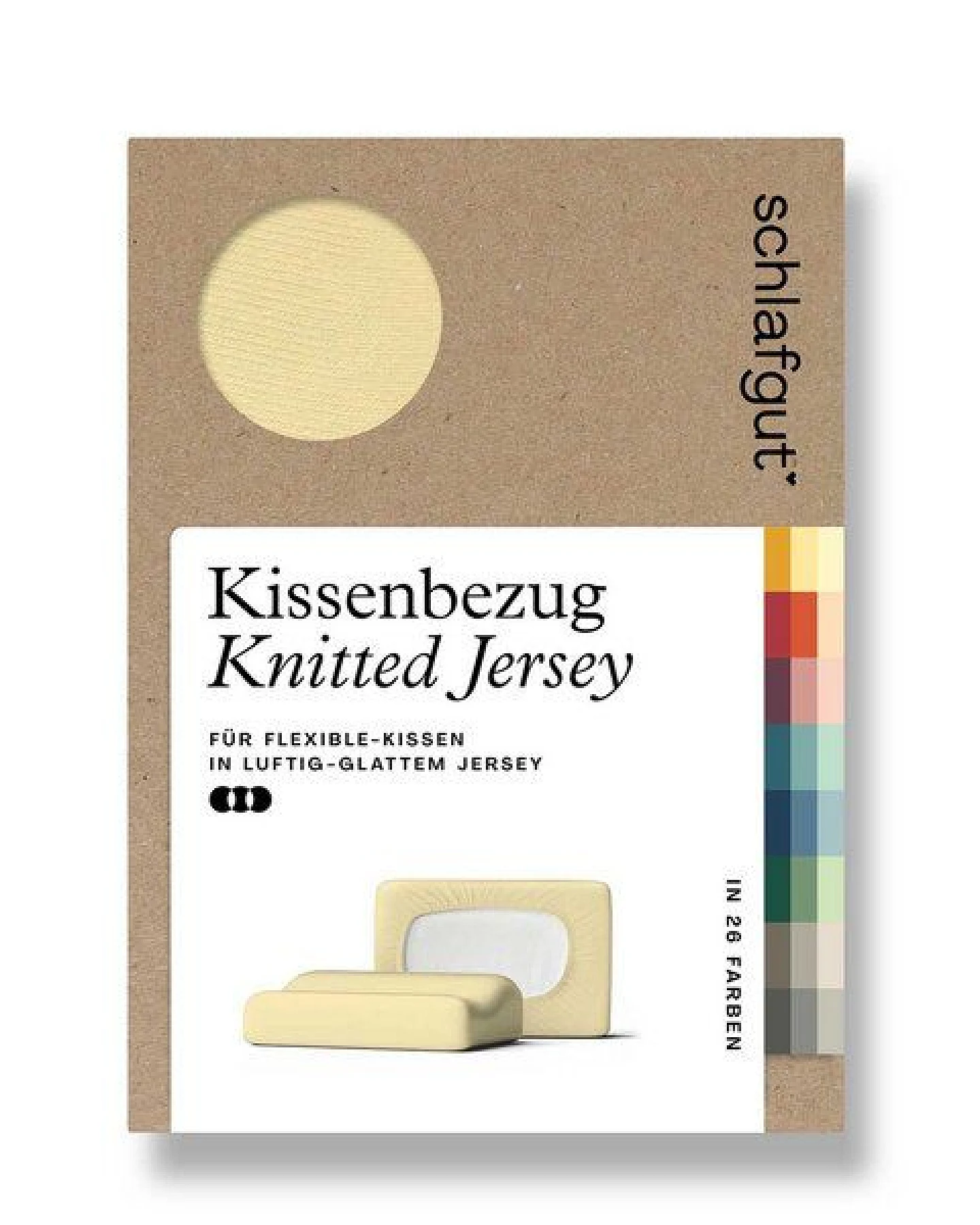 Schlafgut Nacken-/Gesundheitskissenbezug Knitted Jersey flexible - 95% Biobaumwolle, 5% Elasthan - uni – Ansicht 3
