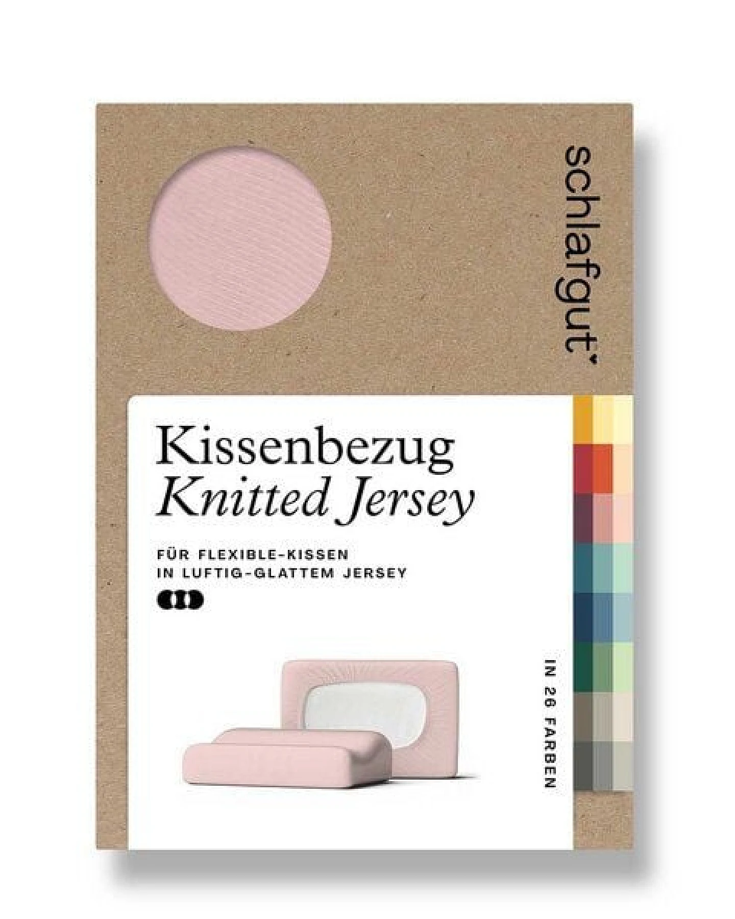 Schlafgut Nacken-/Gesundheitskissenbezug Knitted Jersey flexible - 95% Biobaumwolle, 5% Elasthan - uni – Ansicht 4