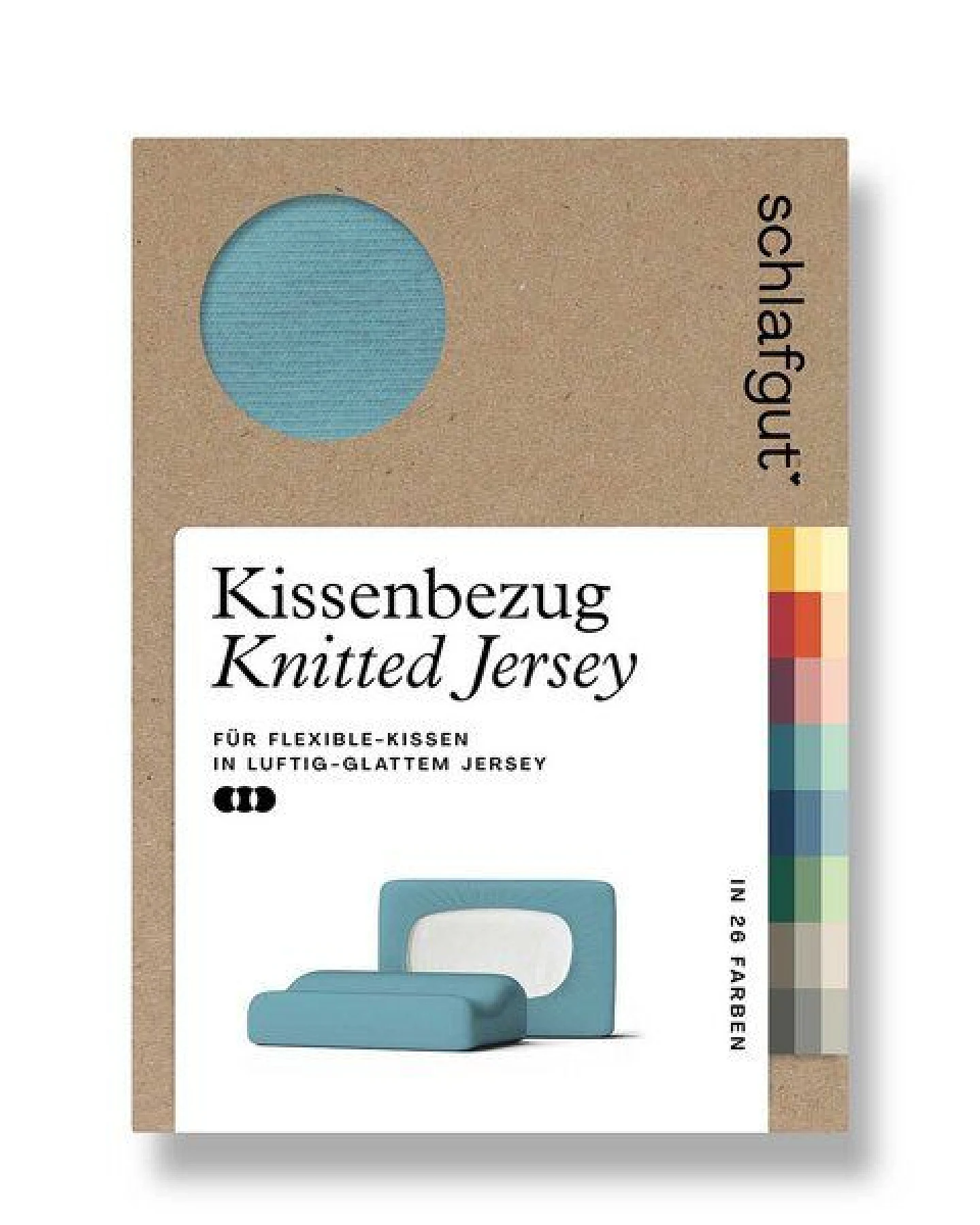 Schlafgut Nacken-/Gesundheitskissenbezug Knitted Jersey flexible - 95% Biobaumwolle, 5% Elasthan - uni – Ansicht 3