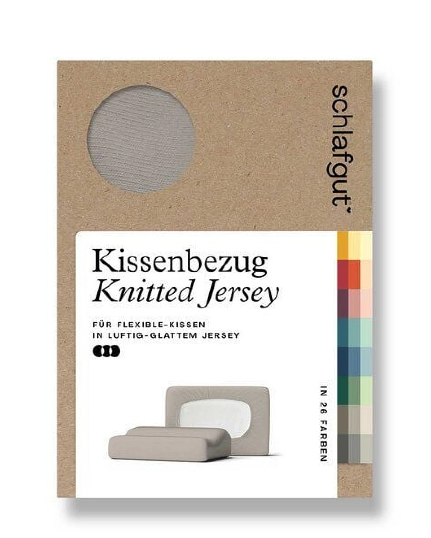 Schlafgut Nacken-/Gesundheitskissenbezug Knitted Jersey flexible - 95% Biobaumwolle, 5% Elasthan - uni – Ansicht 4