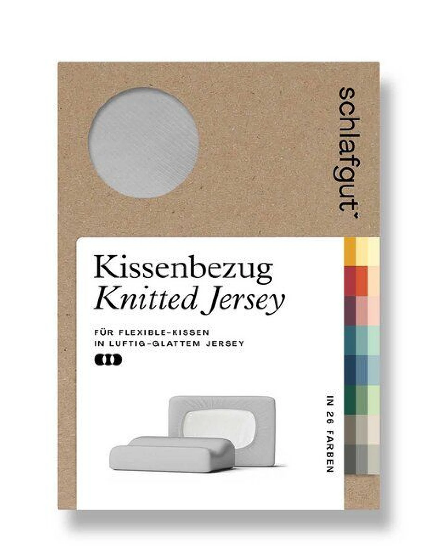 Schlafgut Nacken-/Gesundheitskissenbezug Knitted Jersey flexible - 95% Biobaumwolle, 5% Elasthan - uni – Ansicht 3