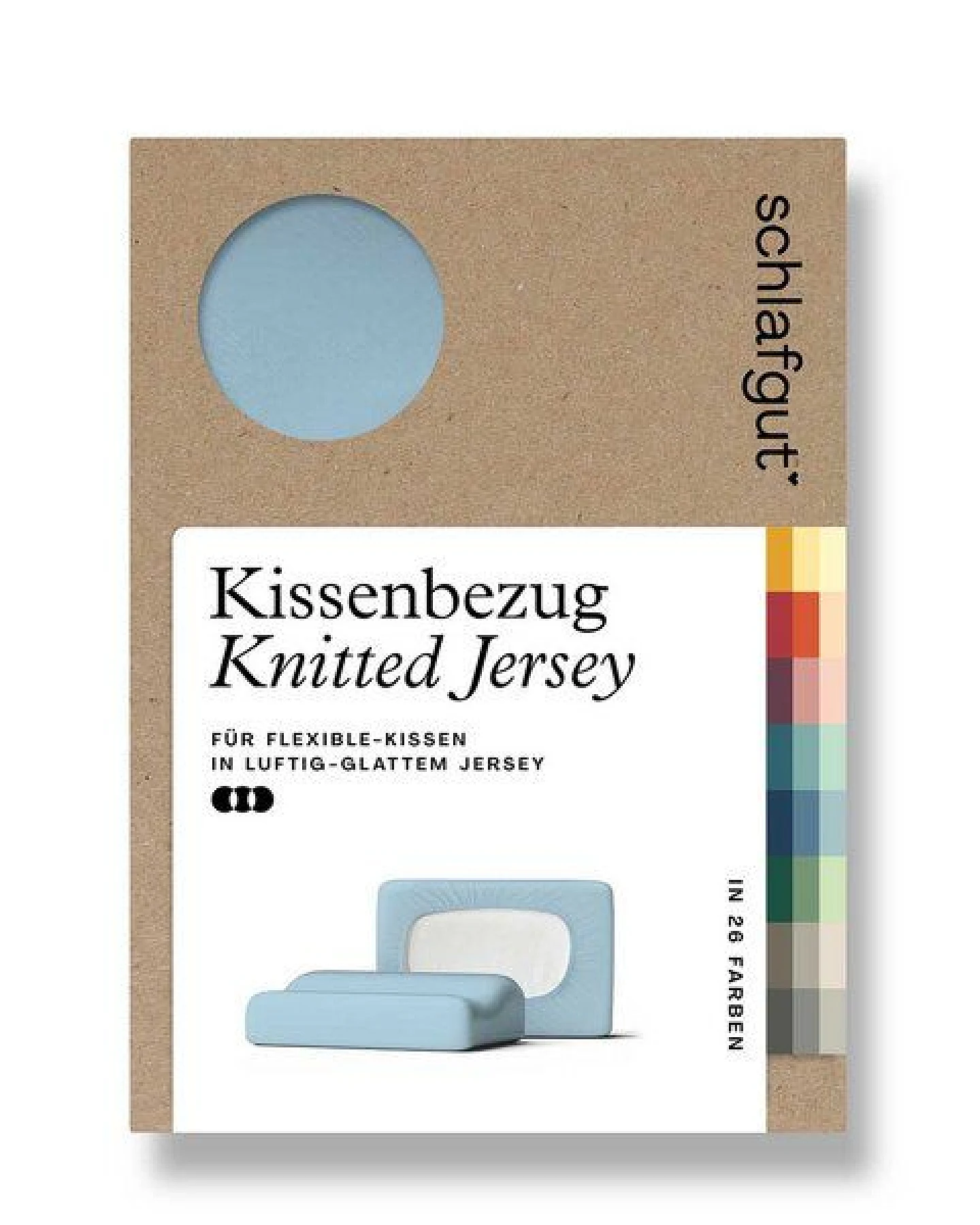 Schlafgut Nacken-/Gesundheitskissenbezug Knitted Jersey flexible - 95% Biobaumwolle, 5% Elasthan - uni – Ansicht 3