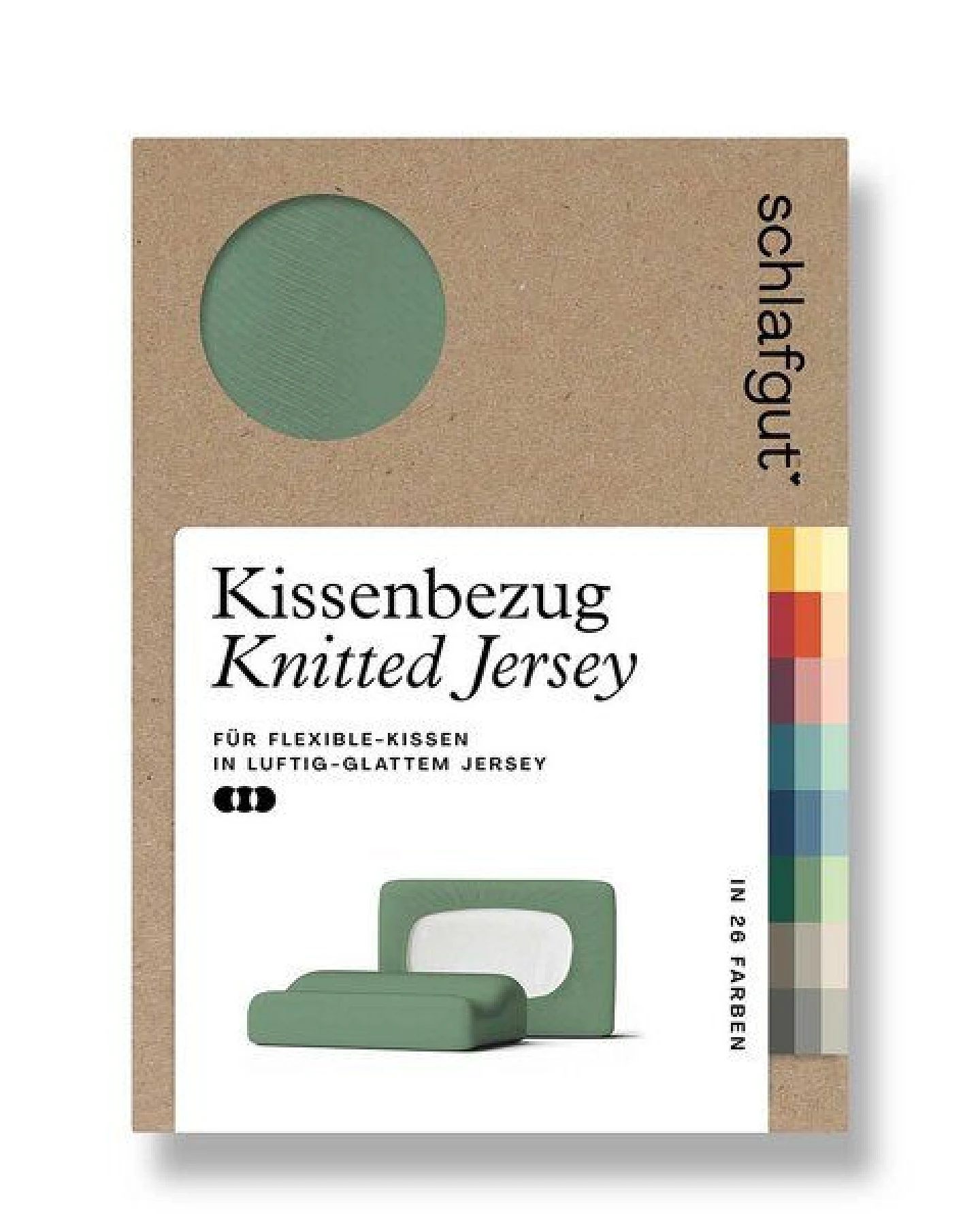 Schlafgut Nacken-/Gesundheitskissenbezug Knitted Jersey flexible - 95% Biobaumwolle, 5% Elasthan - uni – Ansicht 3