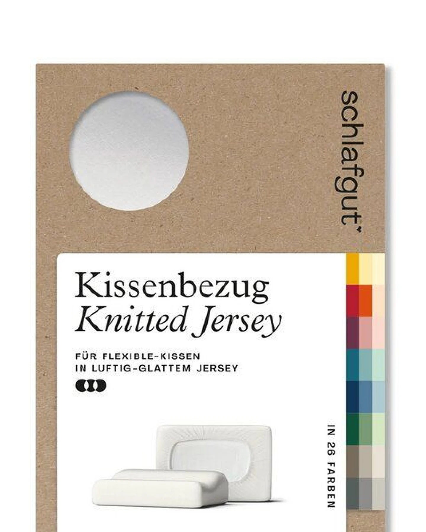 Schlafgut Nacken-/Gesundheitskissenbezug Knitted Jersey flexible - 95% Biobaumwolle, 5% Elasthan - uni – Ansicht 4