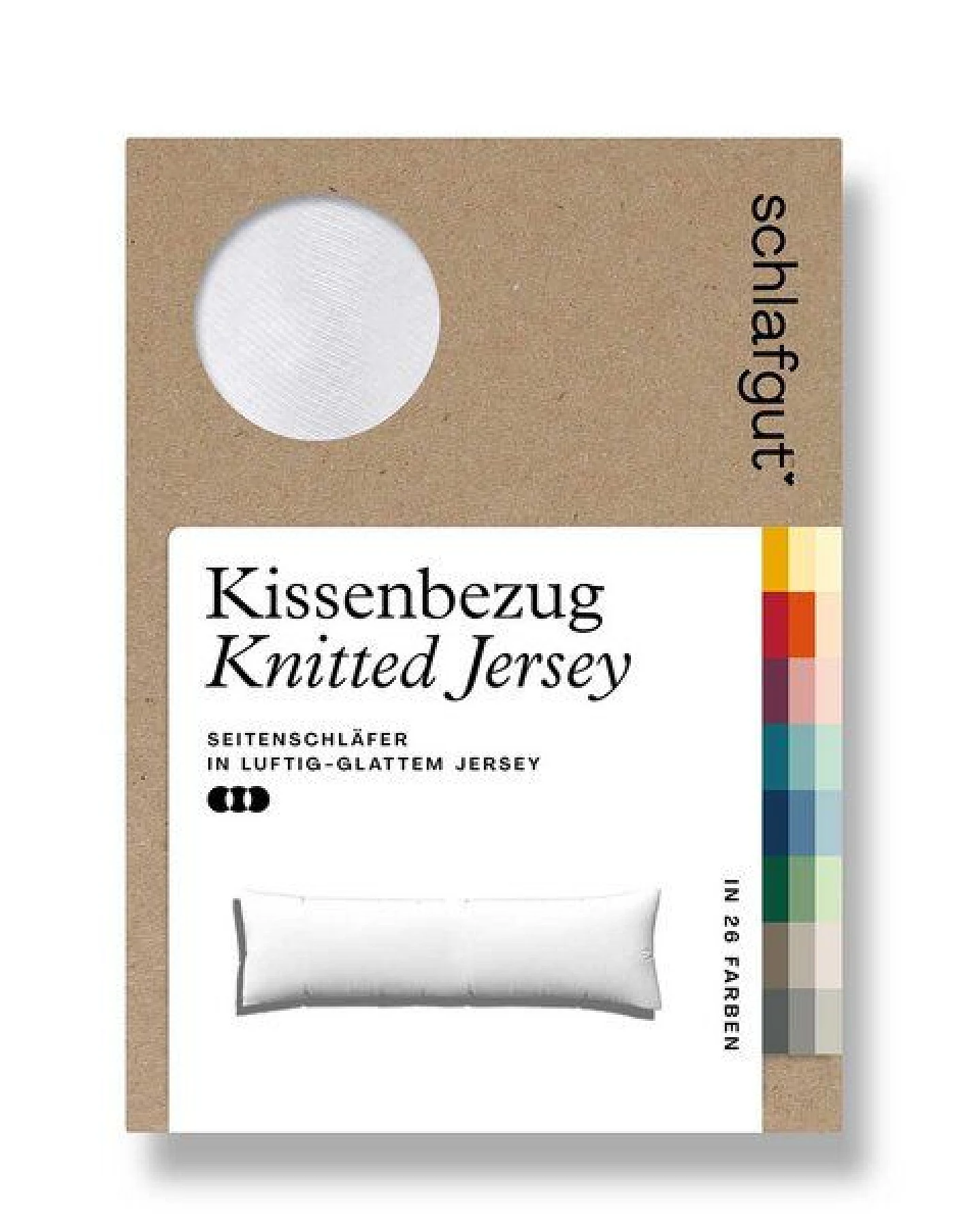 Schlafgut Seitenschläferkissenbezug Pure - 95% Biobaumwolle, 5% Elasthan – Ansicht 3