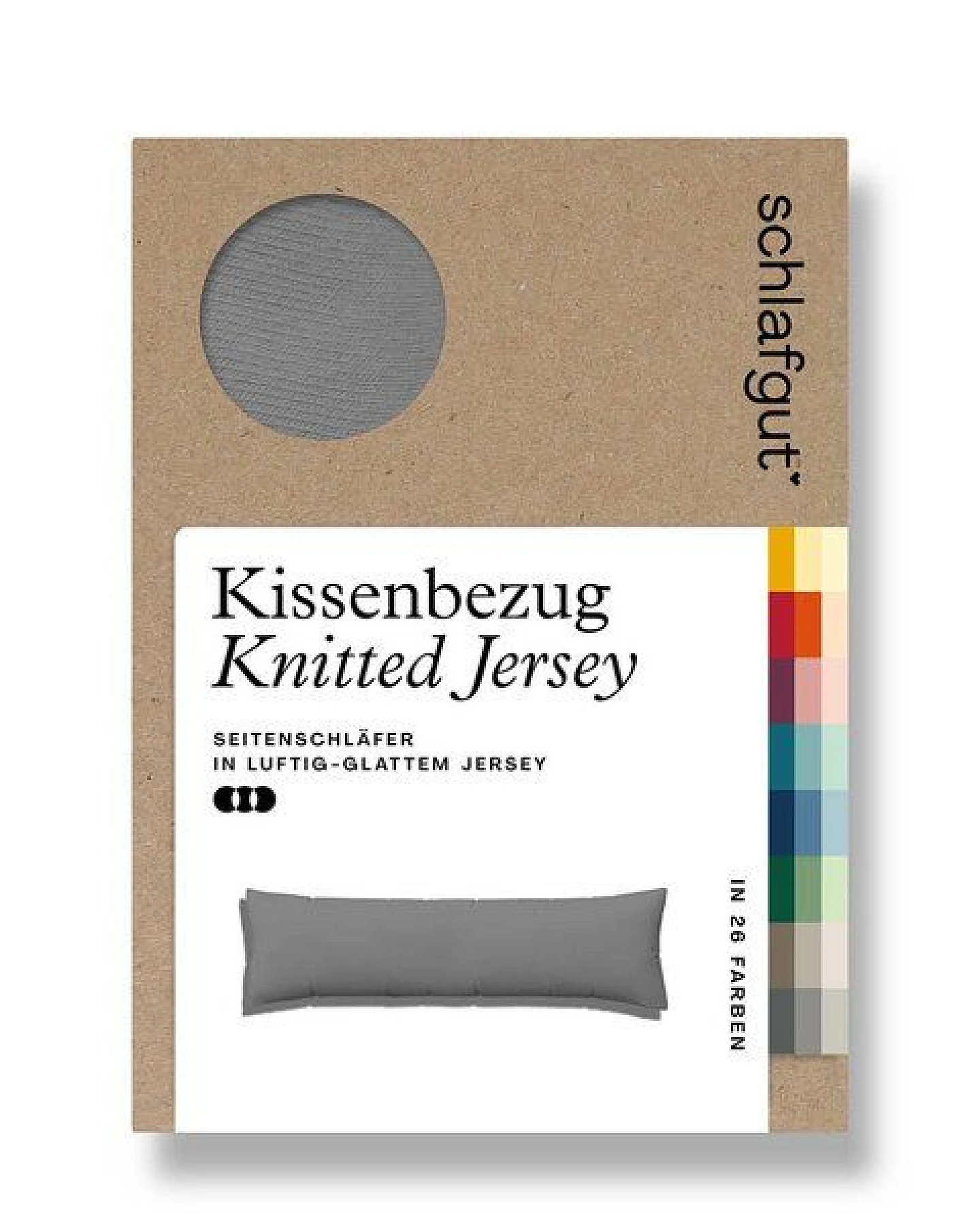 Schlafgut Seitenschläferkissenbezug Pure - 95% Biobaumwolle, 5% Elasthan – Ansicht 3