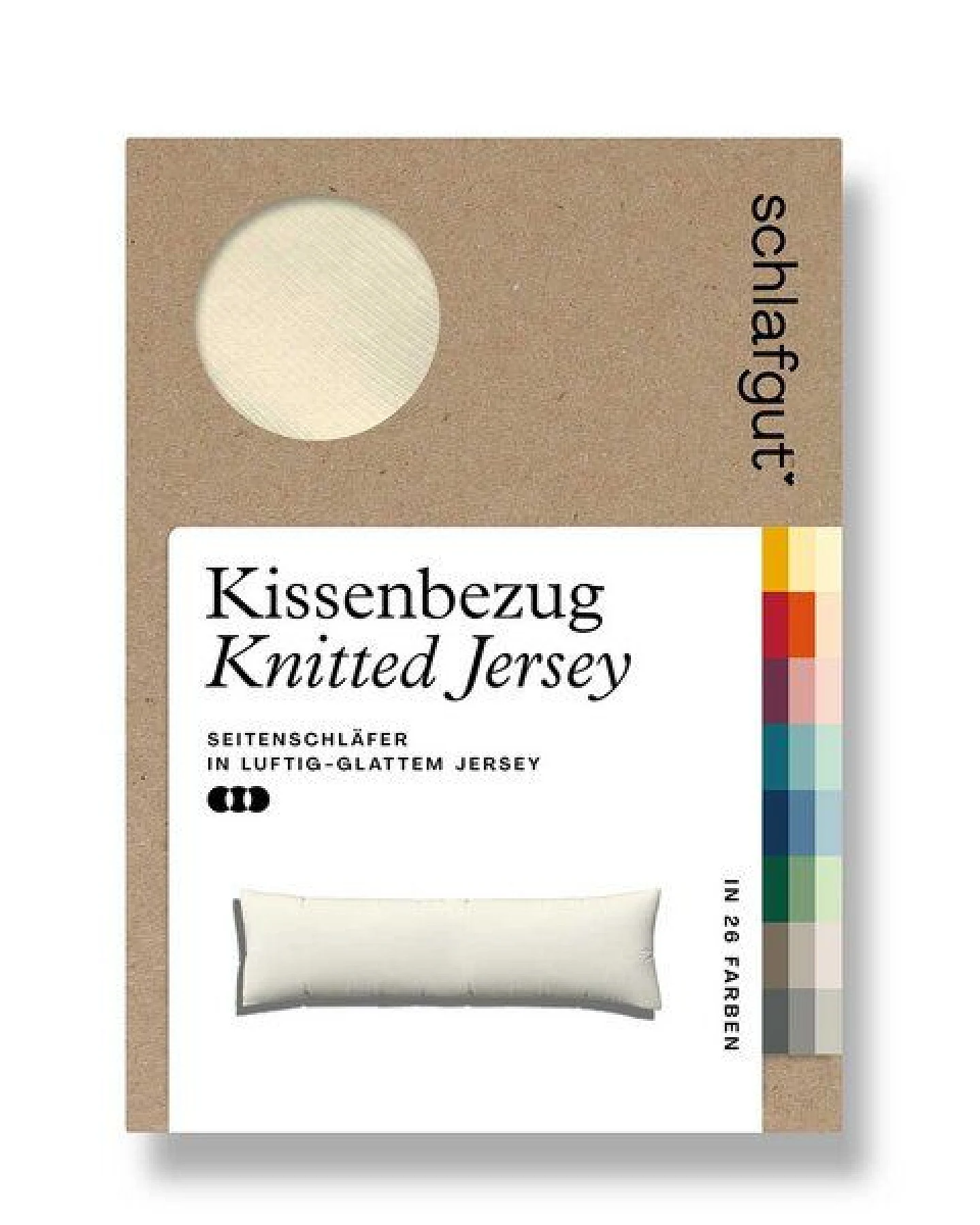 Schlafgut Seitenschläferkissenbezug Pure - 95% Biobaumwolle, 5% Elasthan – Ansicht 3