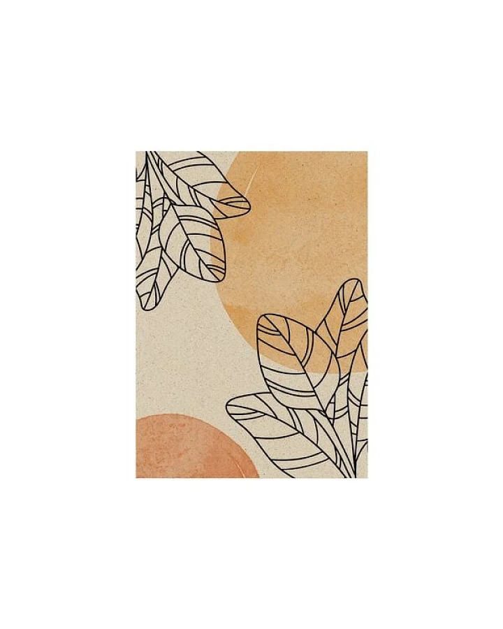 matabooks® Minimalistische A6 Postkarte mit Pflanzenmotiv aus nachhaltigem Graspapier