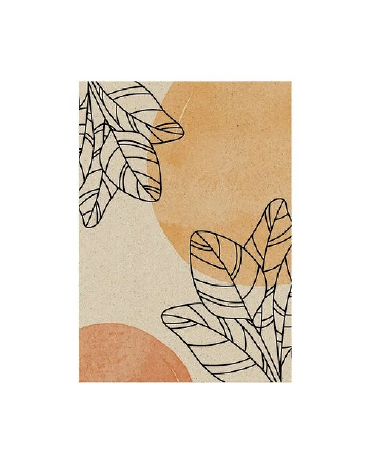 matabooks® Minimalistische A6 Postkarte mit Pflanzenmotiv aus nachhaltigem Graspapier