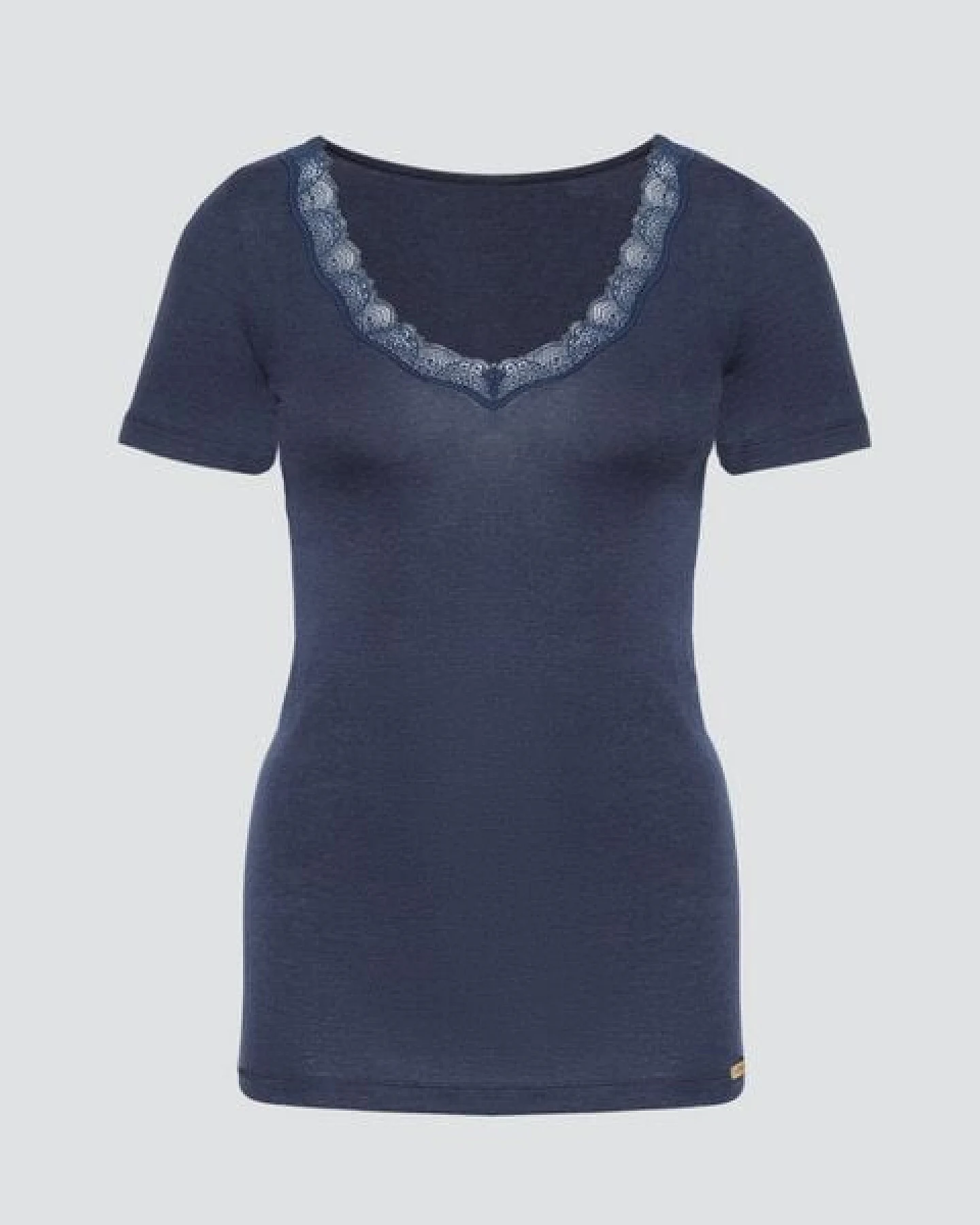 comazo|earth Wolle-Seide Shirt kurzarm mit V-Ausschnitt – Ansicht 4