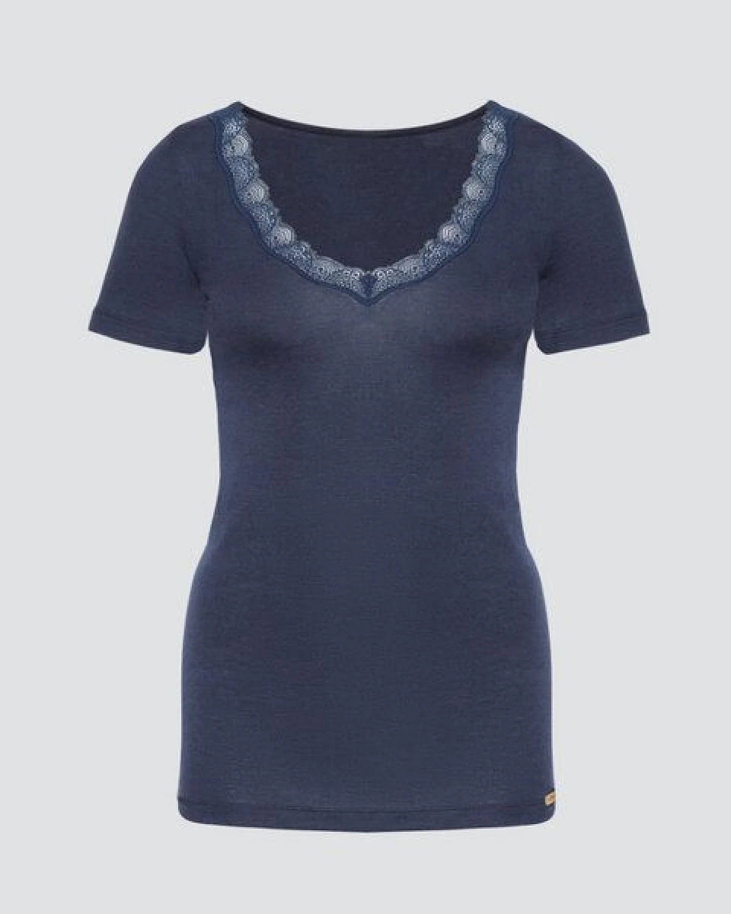 comazo|earth Wolle-Seide Shirt kurzarm mit V-Ausschnitt – Ansicht 4