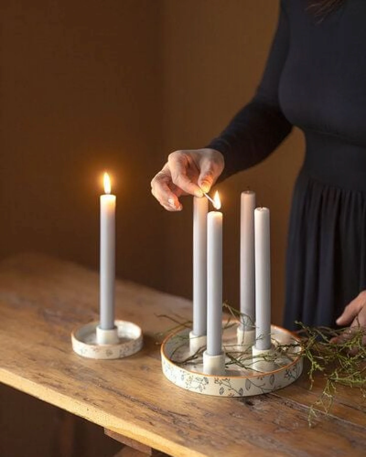 TRANQUILLO Kerzenständer aus Steinzeug (KH021, KH022, KH023, KH024) – Ansicht 2
