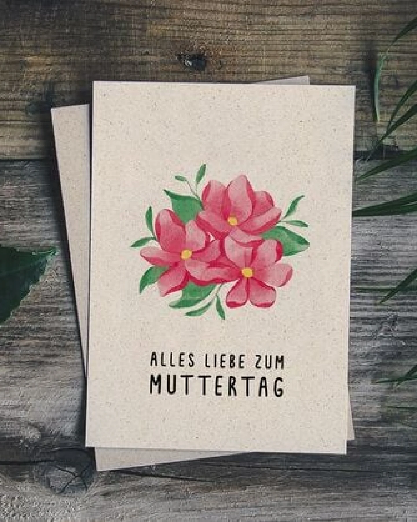 matabooks® A6 Grußkarte/Klappkarte aus nachhaltigem Graspapier – Ansicht 4