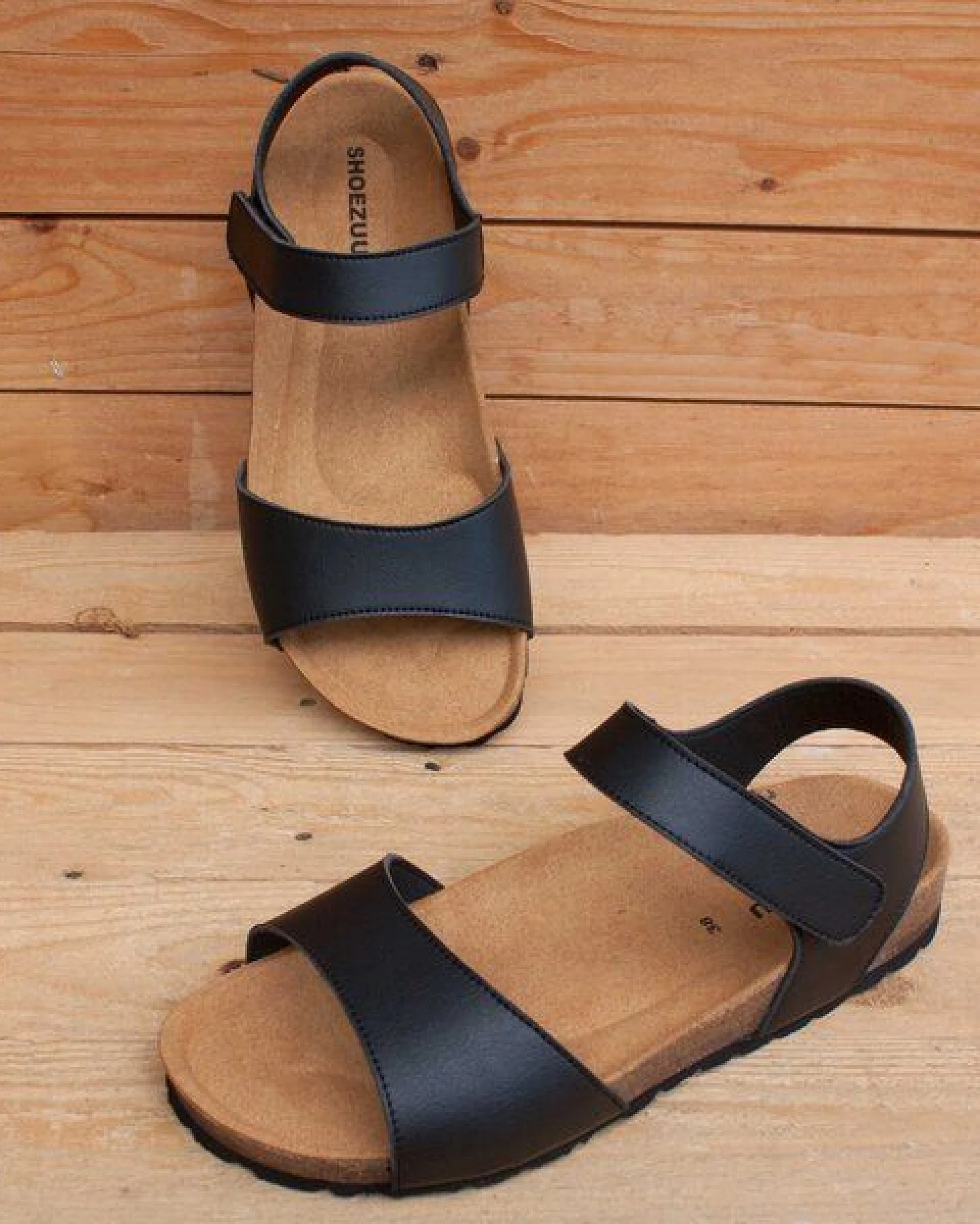 Shoezuu Vegan Vegane Riemchensandalen Velcro Strap – Ansicht 3