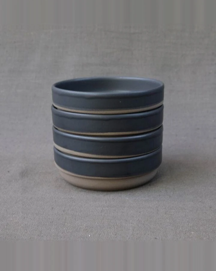 Izanami Tableware Handgemachter MÜSLI SCHALE SET 4er Set (⌀ 14 cm) aus Steinzeug - Lietzensee
