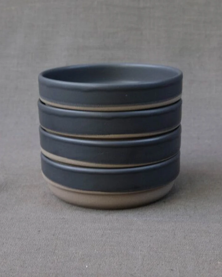 Izanami Tableware Handgemachter MÜSLI SCHALE SET 4er Set (⌀ 14 cm) aus Steinzeug - Lietzensee