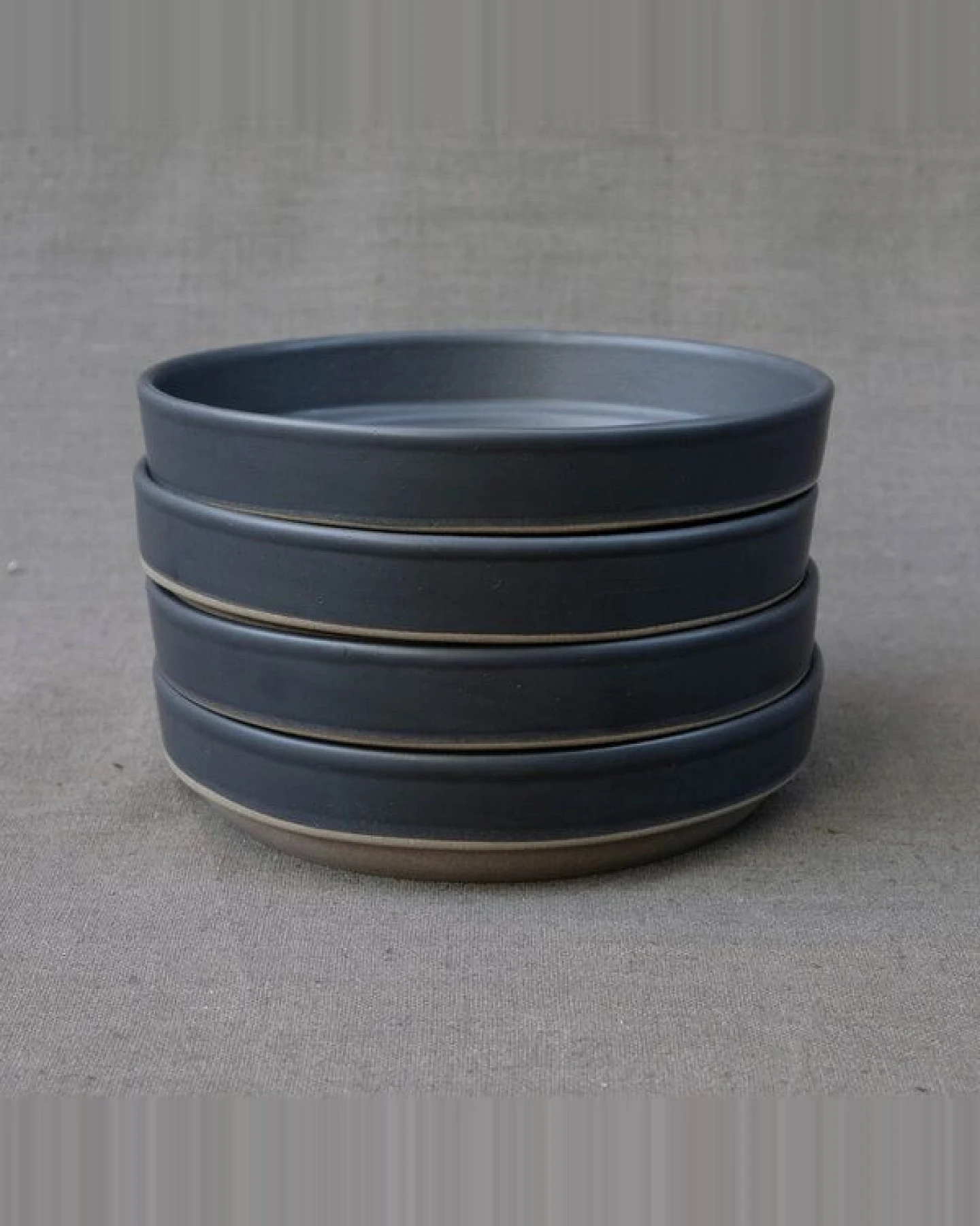 Izanami Tableware Handgemachter Pasta Teller 4er Set (⌀ 18,5 cm) aus Steinzeug - Lietzensee – Ansicht 2