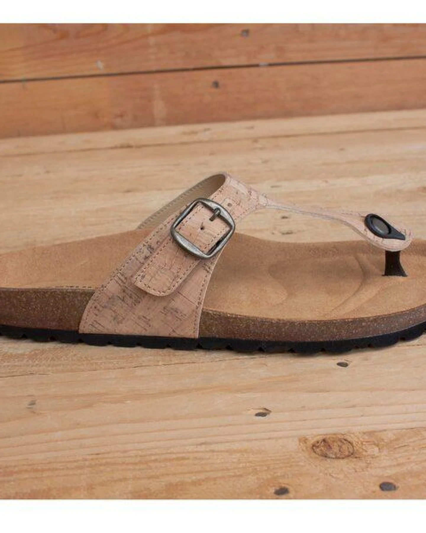 Shoezuu Vegan Vegane Zehentrenner Fußbett Sandalen aus Kork – Ansicht 3