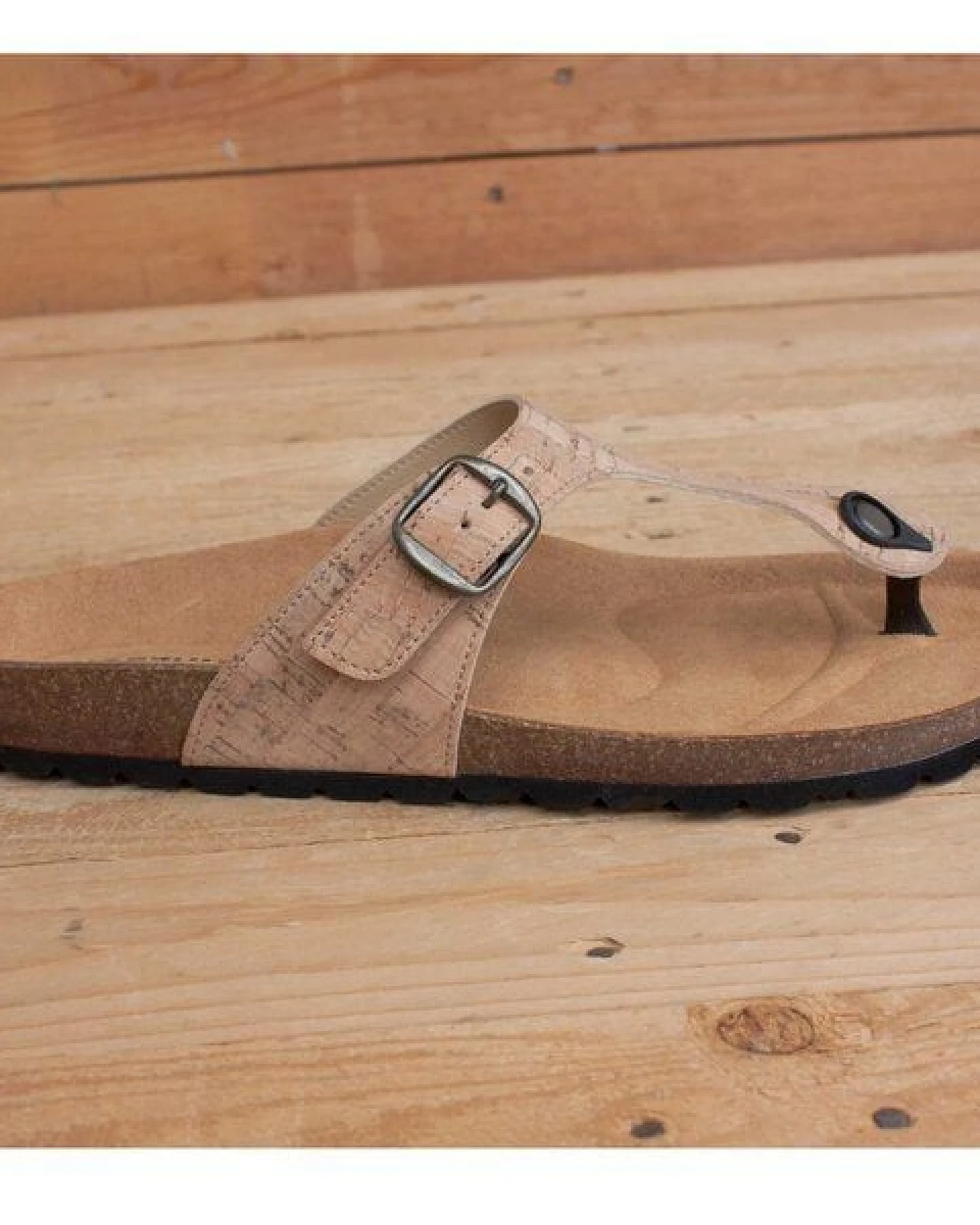 Shoezuu Vegan Vegane Zehentrenner Fußbett Sandalen aus Kork – Ansicht 4