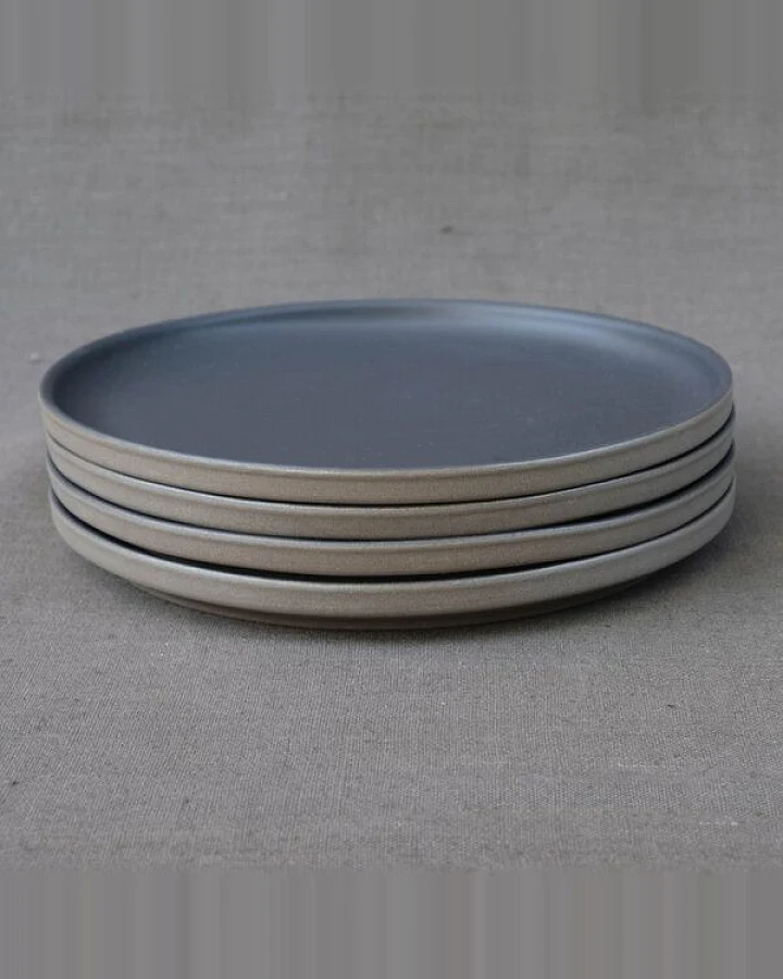 Izanami Tableware Handgemachter Kleiner Teller 4er Set (⌀ 20,5 cm) aus Steinzeug - Lietzensee