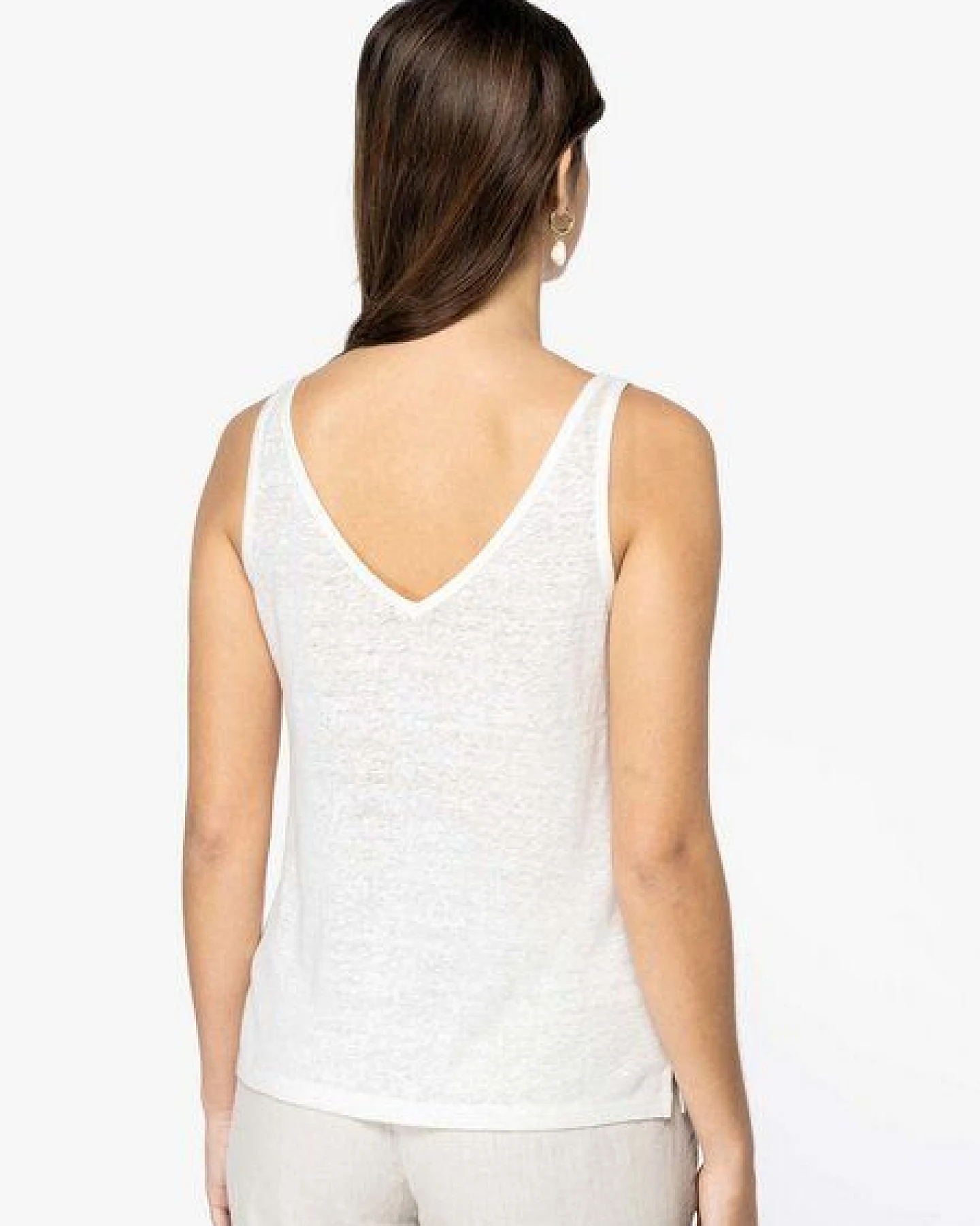 YTWOO Umweltfreundliches Top aus Leinen für Damen – Ansicht 2