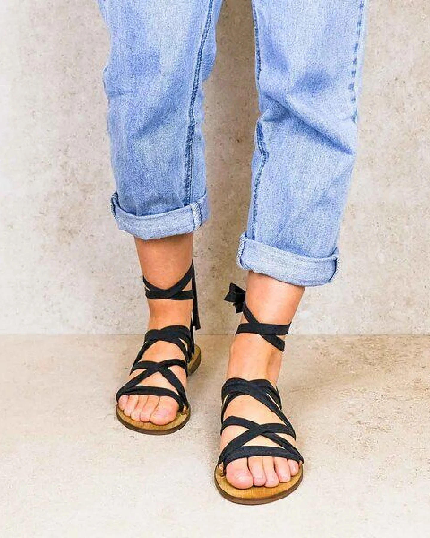 Rarámuri Sandalen mit austauschbaren Bändern - Capri Vegan – Ansicht 2