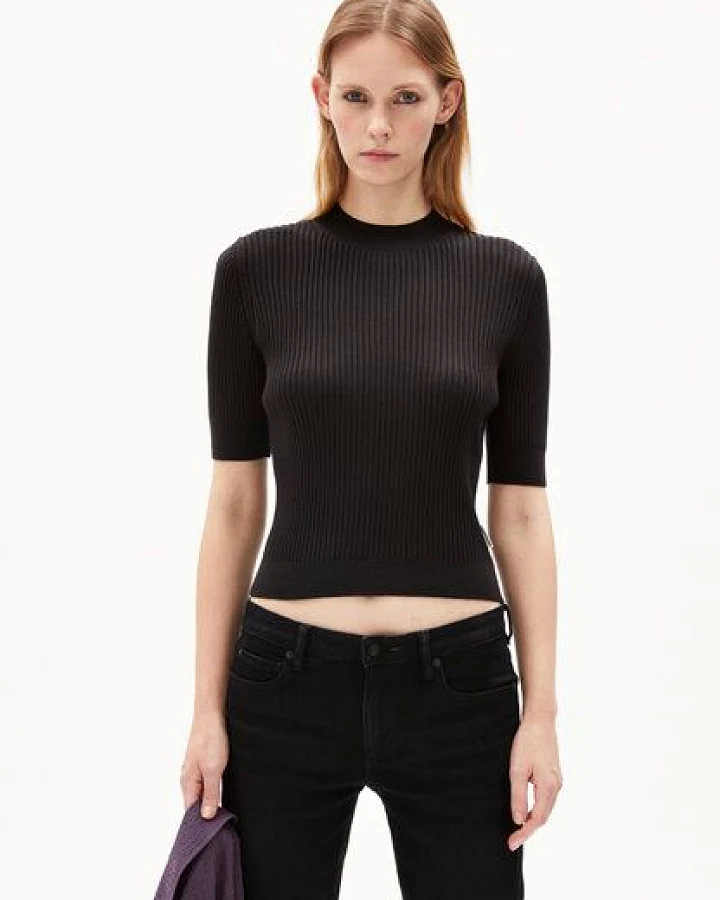 ARMEDANGELS SILJIAA Damen Strickshirt Slim Fit aus Bio-Baumwoll Mix