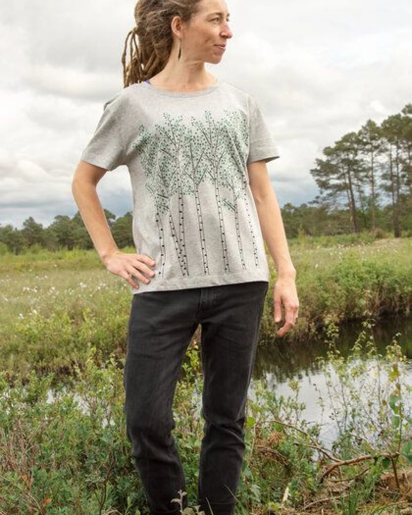 Cmig Birken T-Shirt Damen – Ansicht 4
