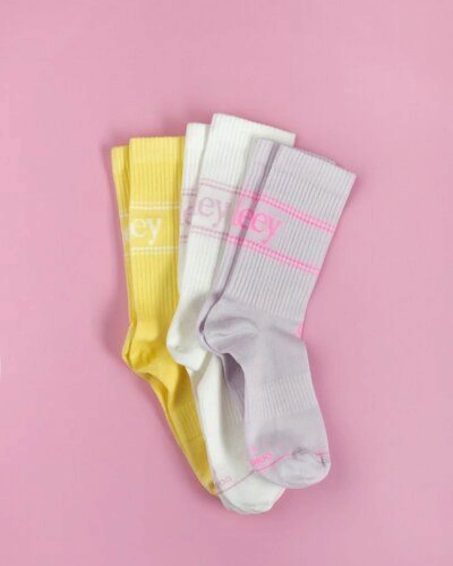 Socken "Ooley Pastel" aus Biobaumwolle made in Italy – Ansicht 3