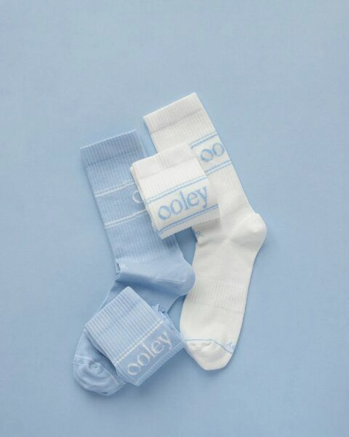 Socken "Ooley Pastel" aus Biobaumwolle made in Italy – Ansicht 3