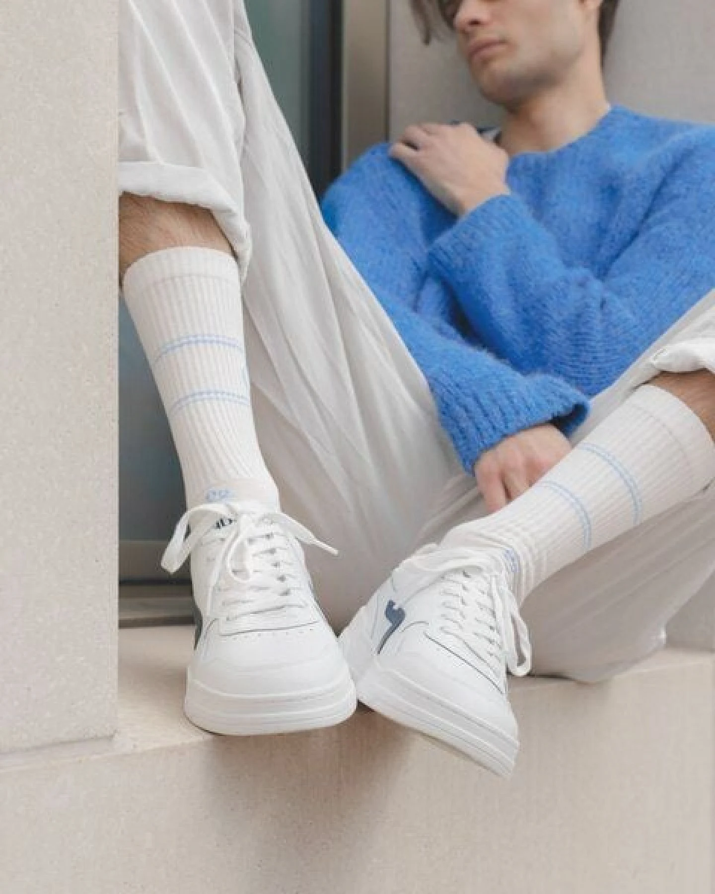 Socken "Ooley Pastel" aus Biobaumwolle made in Italy – Ansicht 4