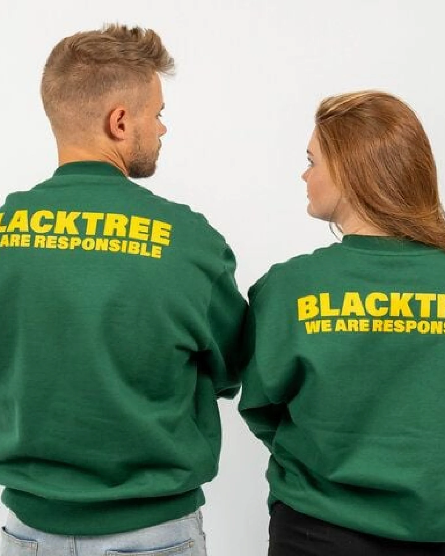 Black Tree Unisex Sweatshirt Rundhals Bio-Baumwolle Premium Qualität Fair Trade – Ansicht 3