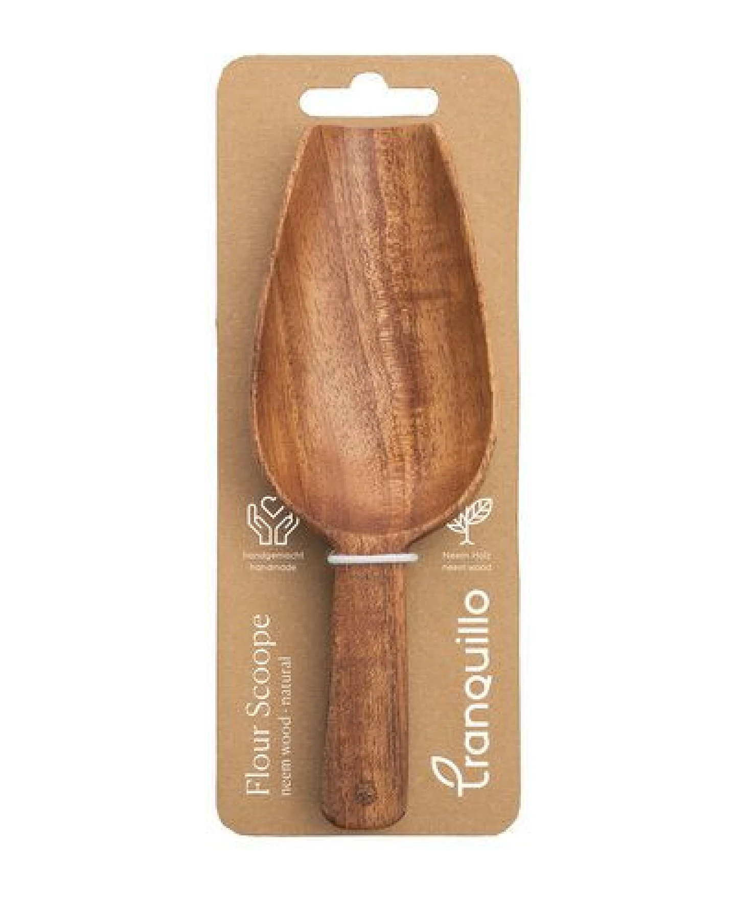 TRANQUILLO Mehlschaufel NATURAL NEEM aus Neemholz (MX937) – Ansicht 3