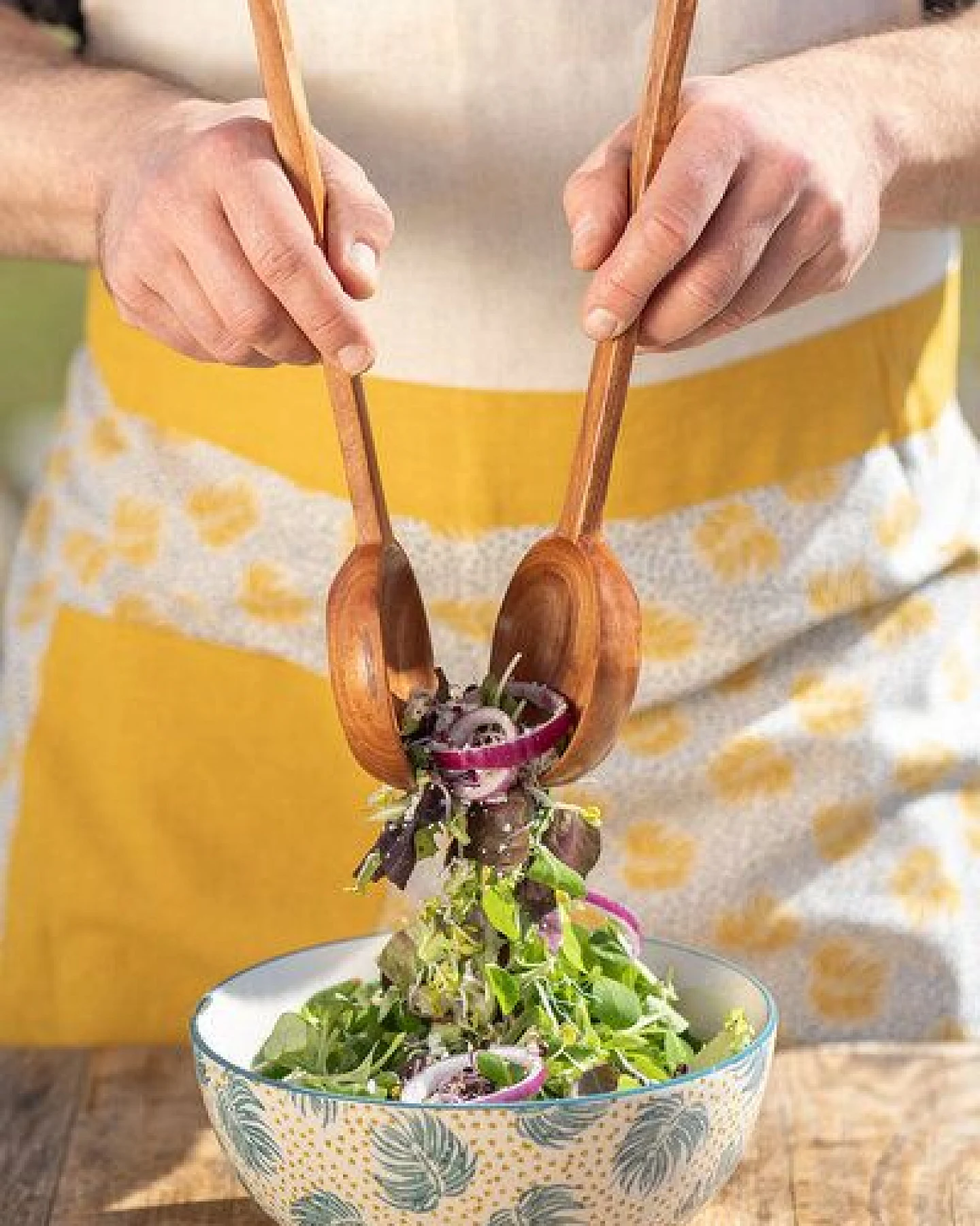 TRANQUILLO Salatbesteck NATURAL NEEM aus Neemholz (MX931) – Ansicht 3