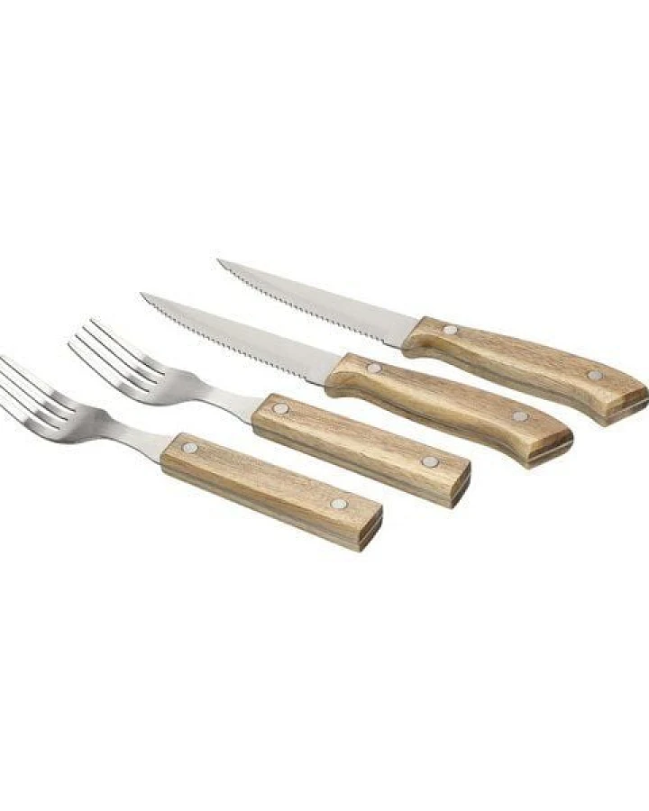 elasto Hochwertiges Besteckset "Casano" aus Akazienholz - Perfektes Geschenk