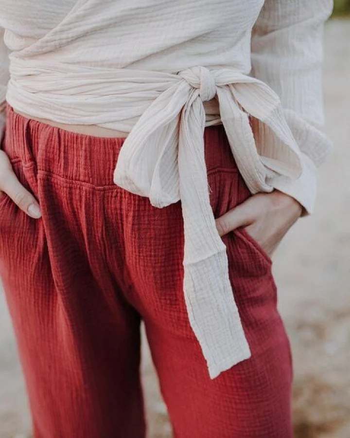 NORDLICHT Damen Hose aus Bio-Baumwolle Musselin LEJA