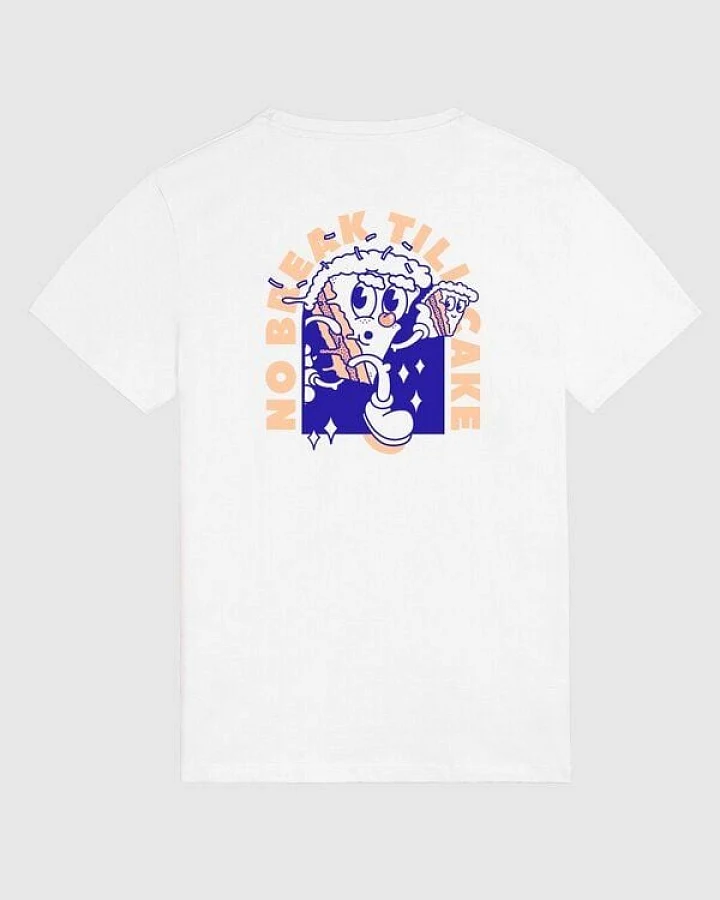 runamics Cake Break T-Shirt, Biobaumwolle, unisex, weiß