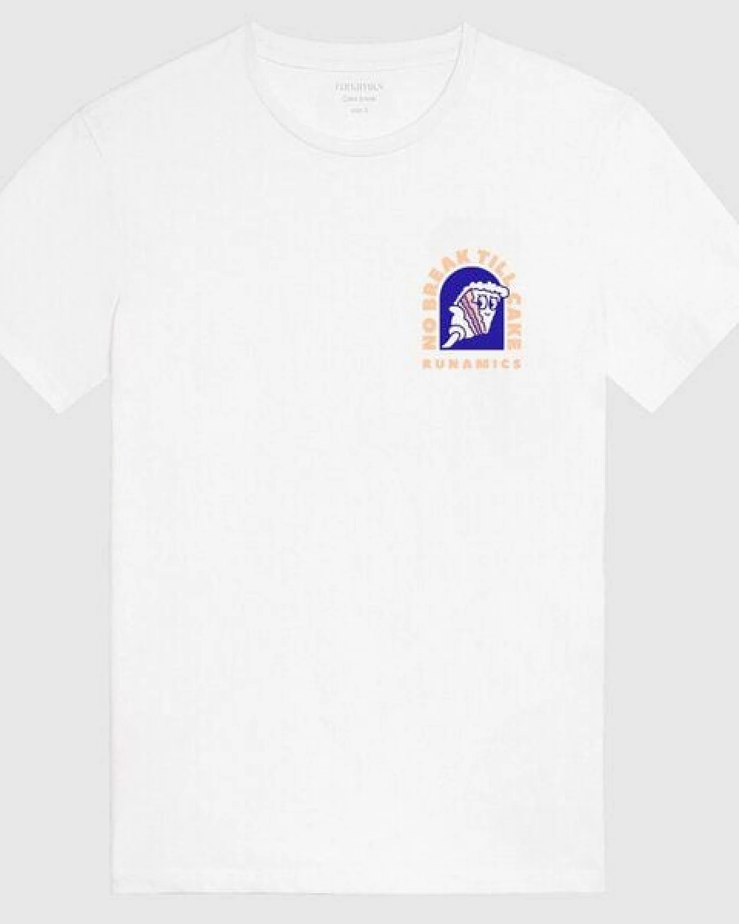 runamics Cake Break T-Shirt, Biobaumwolle, unisex, weiß – Ansicht 3