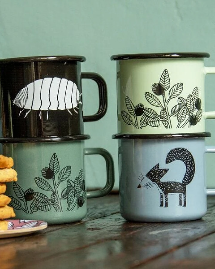 Cmig 4er-Set Emaille Tasse