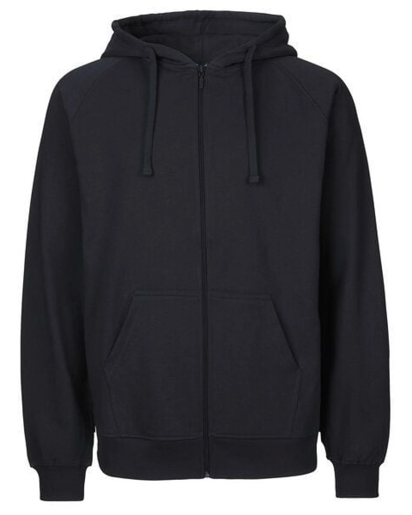 HANDGEDRUCKT "Rabenflüsterer" Männer Zip Hoody aus reiner Biobaumwolle (kbA) – Ansicht 3
