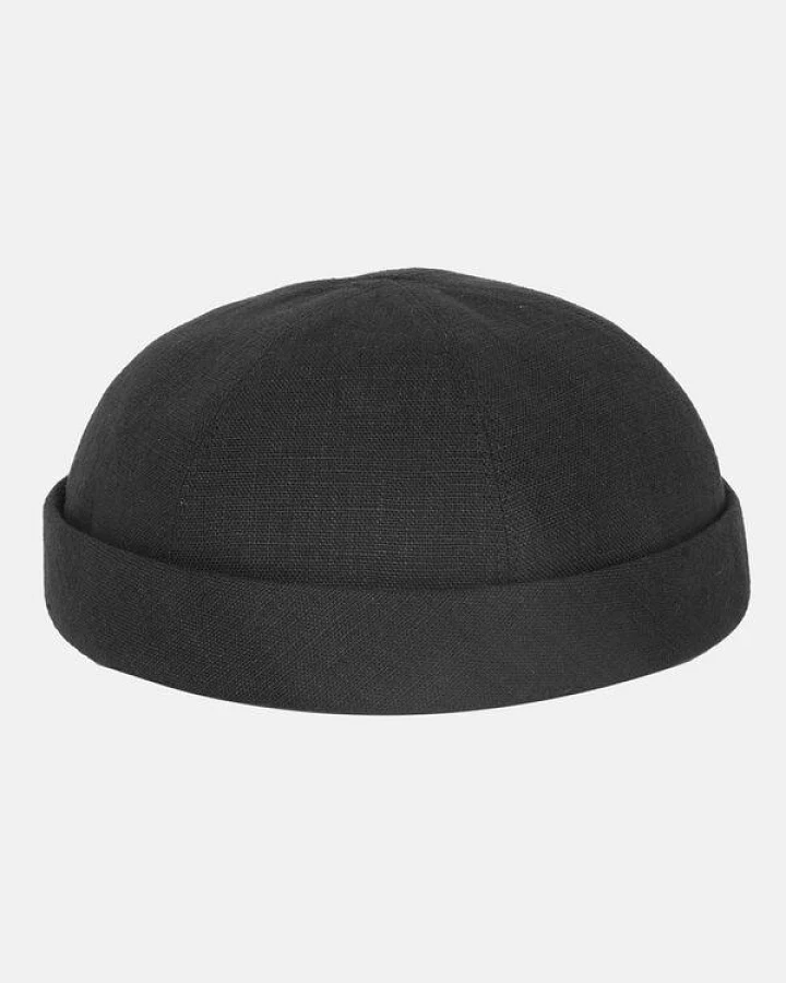 Hanseheld Docker Cap Leinen Kurz Flach Segler Sailor Cap