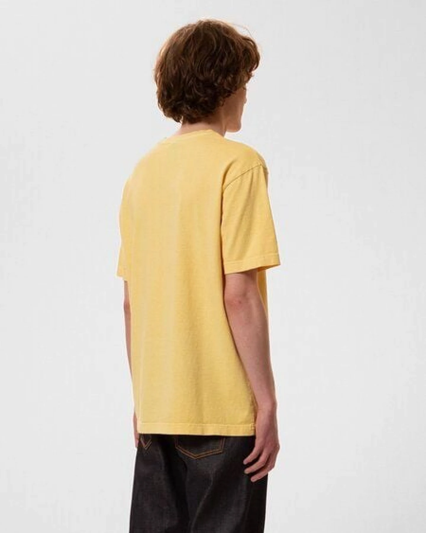 Nudie Jeans Herren T-Shirt "UNO Everyday Tee" - Citra Yellow – Ansicht 2