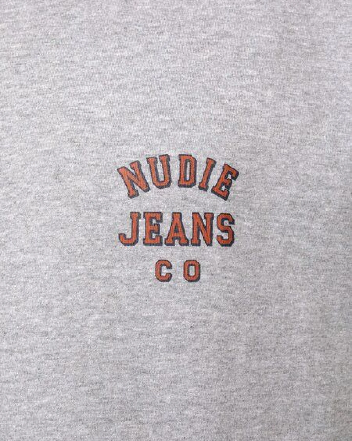 Nudie Jeans Herren T-Shirt "Roy Logo" - Grey Melange – Ansicht 3