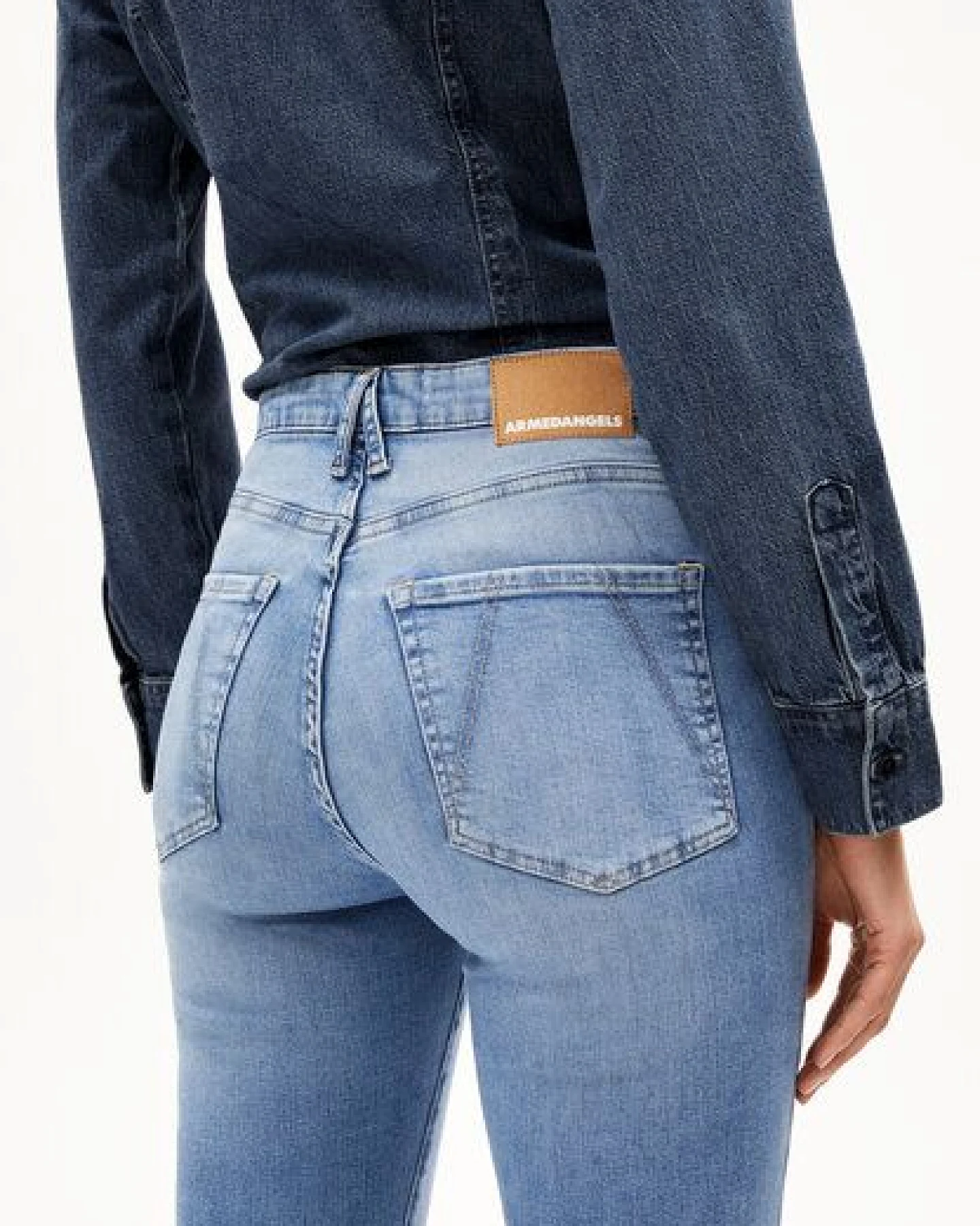 ARMEDANGELS LINNAA Damen Bootcut Jeans Bio-Baumwoll Mix X-Stretch – Ansicht 3