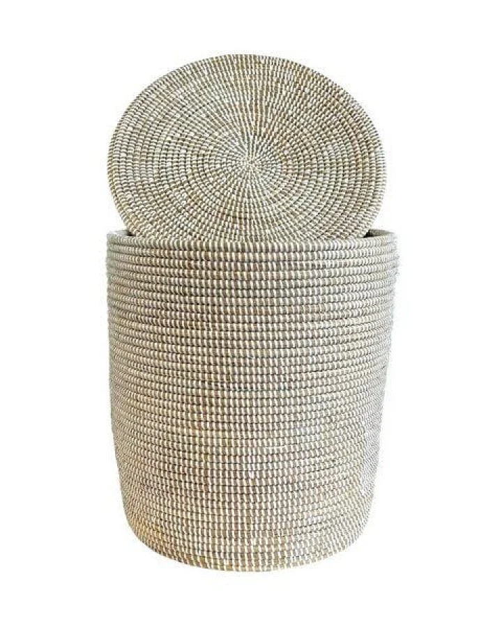 SWANE-Design Afrikanischer Wäschekorb - Flachdeckel