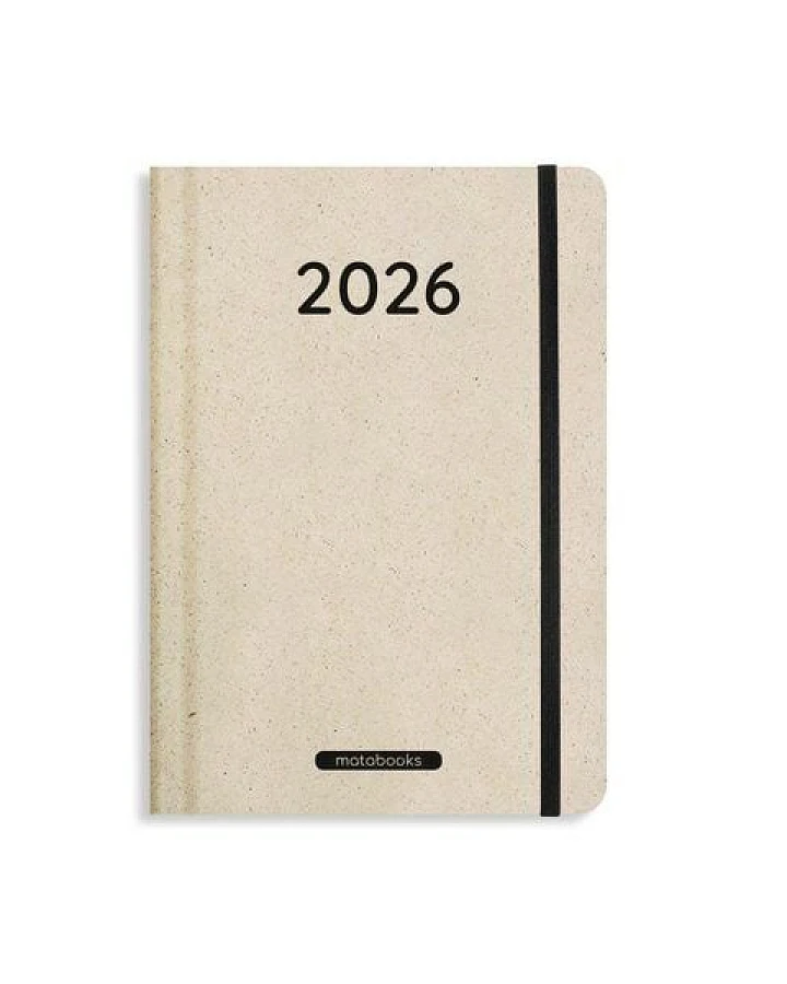 matabooks® Nachhaltiger A5 Kalender, Jahresplaner – Samaya 2026 Farbe: Nature M (DE/EN)